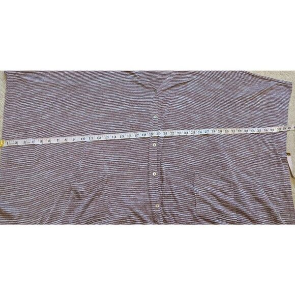 Lori Goldstein Striated Knit Striped Sweater Shrug Button Front Plus Size 1X - Picture 3 of 8